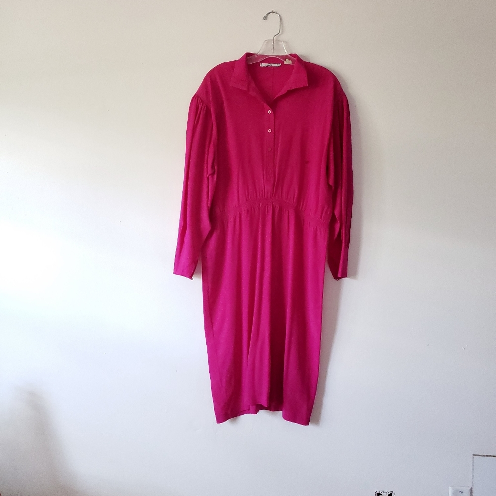 Inspired 1980s-1990s Fuschia Dress